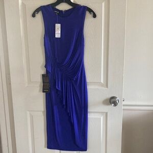 Elegant Blue Sleeveless Dress